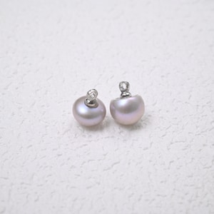 Grey Pearl Buttons, Natural Coated Pearl Sewing Button (8-9mm), 20 Pcs