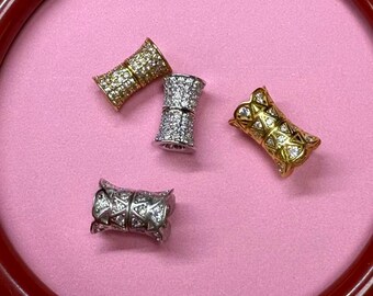 Sterling Silver Flower Barrel Tube Screw Clasps, Barrel Screw Clasps, Column Clasp, Bracelet Clasp, Necklace Clasp, Jewelry Clasp Connector