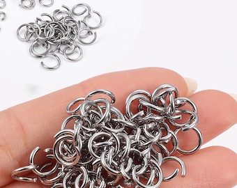 200pcs Stainless Steel Opened Jump Ring, Steel Round Jump Ring For Jewelry Making Supplies, Open Jump Ring 3mm 4mm 5mm 6mm 7mm 8mm 9mm 10mm