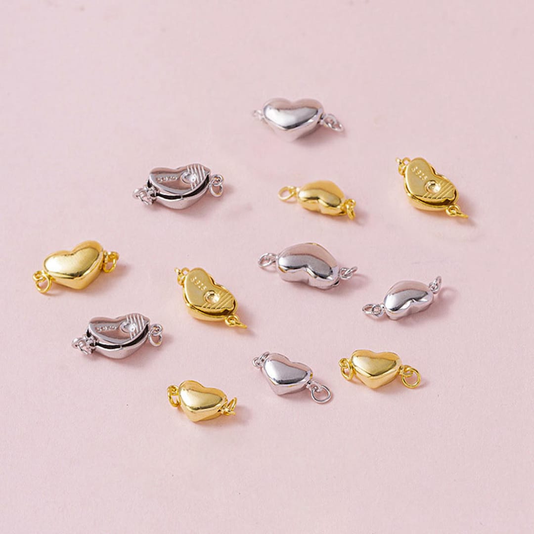 【公式サイト売り切れ品】HeartPearlchainBracelet フィカス Sterling Silver Heart Safety Clasp, S925 Silver Love Pearl