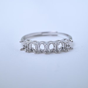 Sterling Silver Stacking Ring Setting, Oval Bezel, 3x4mm