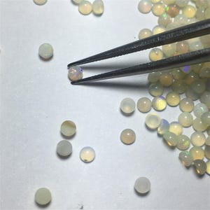 Natural Opal Round Cabochon, Loose Gemstone, Healing Stone, October Birthstone, Smooth Round Cabs For Jewelry Making 2mm  2.25mm 2.5mm