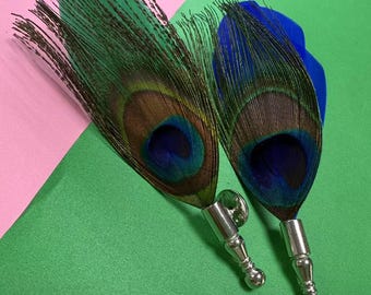 Handgefertigte Hutfeder Aus Echten Federn - Brauner Feder-Anstecker 11-12cm Für Hut & Jacke