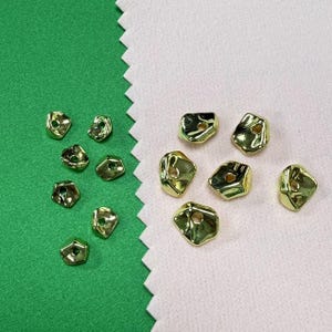 14k Gold Plated Irregular Shape Stone Beads, Gold Irregular Brass Spacer Beads for Necklace Bracelet DIY Jewelry Making Findings
