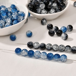 Glaze Round Beads, Mixed Color Glaze Bead, Pony Bead, Ball Bead, Ice Cracks Bead, Necklace Bead, Bracelet Bead, Spacer Beads 8mm 10mm