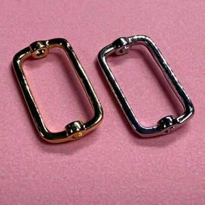 14k Gold Plated Copper Bead Frame, Geometric Spacer (9.6x16.7mm)