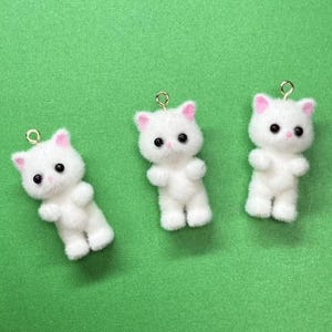 Resin Bear Charm with Flocking,  Cute Bear Charm, Cartoon Charm, Doll Charm, Bear Charm for Necklace & Bracelet, Animals Charm