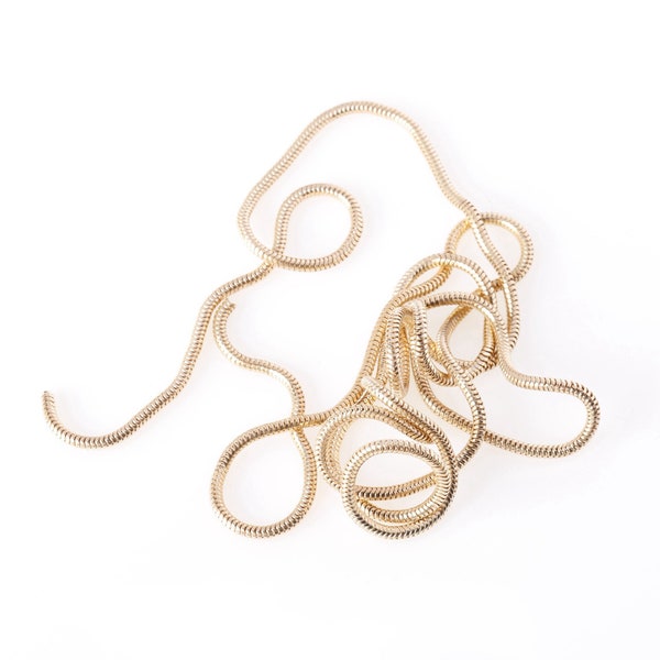 2 / 4 Yards Metal Bolo Cord Snake Chain Bolo Chain Diy Supply, Gold/Silver/ Gun Black 2.5mm chain for Bolo Tie Making