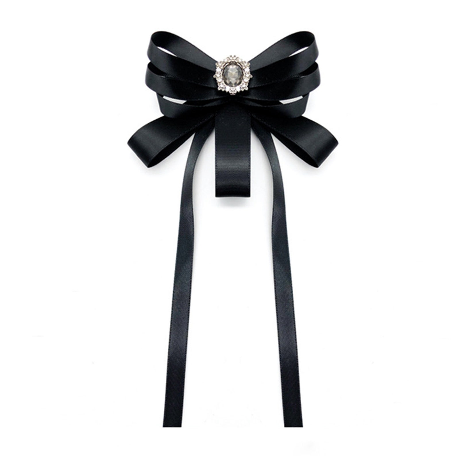 Simple Bowknot Bow Tie Brooch Hand Made Black Ribbon Brooch - Etsy