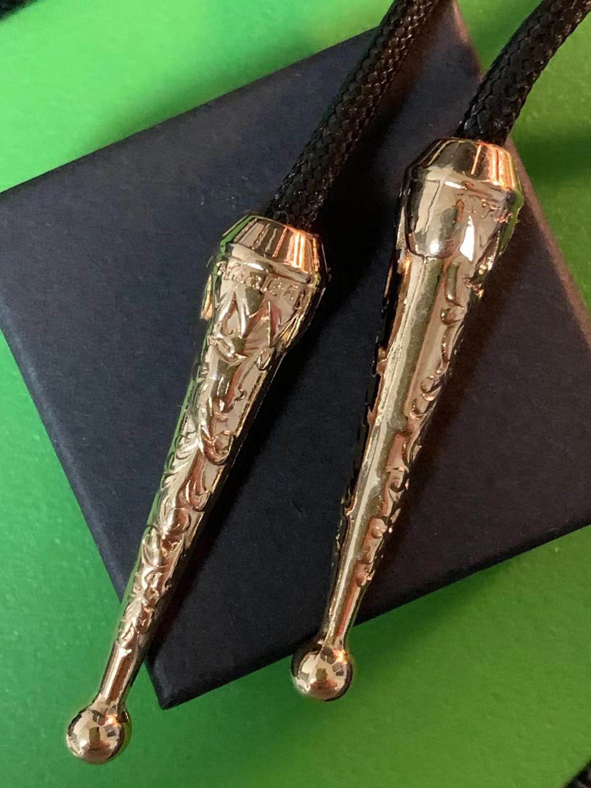 Bolo Tie Ends Vintage Bolo Tie Tips Bolo Tie Supplies Gold Etsy Canada