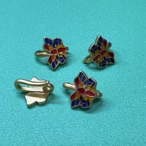 18K Gold Plated Butterfly Hook Buckle with Oil Drip Finish, Enamel Butterfly Buckle Pendant,Colorful Buckle Link,DIY Jewelry Necklace Buckle