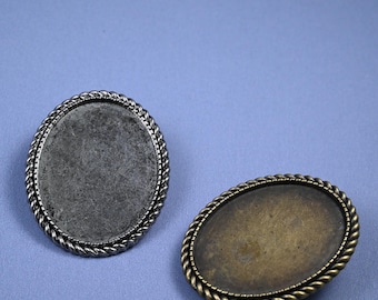 30*40mm inner Bolo Settings, Bolo slides, Bolo backings, Bolo Ties Making Supplies, Bolo Buckle Designs DIY Supplies ( 2/12 pieces)