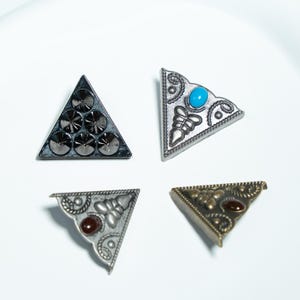 Pontas de colarinho vintage, alfinete de colarinho steampunk, tachas de colarinho, alfinetes de colarinho, pontas de colarinho triangulares, estilo gótico barroco vitoriano