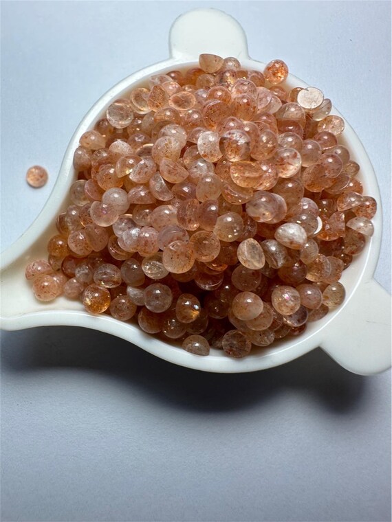Strawberry Quartz Round Cabochon, Orange Quartz Loose