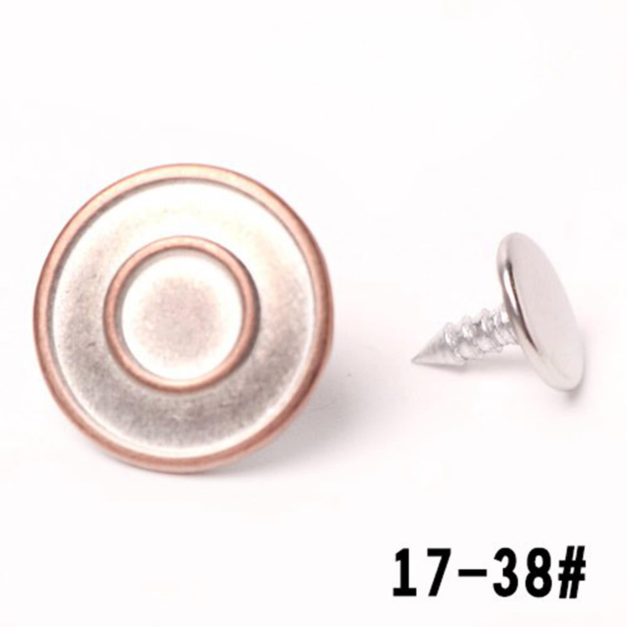 10pcs 17mm Hammer On Denim Jeans Coat Buttons Brass Shank Button Crafts Sewing E - Foto 7