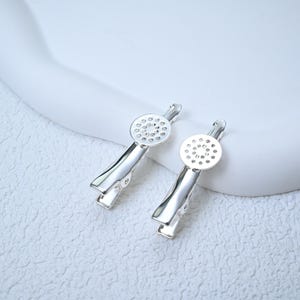 14K Vergoldete Alligator Haarspangen Blank Tablett für Cabochon, Single Prong Alligator Clips, Haarnadel Rohling Basis für DIY Haarschmuck