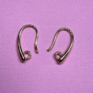 Crochet de boucle d'oreille en cuivre plaqué or 18 carats, Crochets d'oreille plaqués or, Élément de boucle d'oreille, Crochet métallique, Accessoires de boucle d'oreille