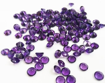 Natural Purple Amethyst Round Cabochon, February Birthstone