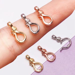 Sterling Silver Hook Clasp, S925 Silver S Clasp, Lobster Claw Clasp, Bracelet Clasp, Necklace Clasp, Hook Clasp Connector, Jewelry Findings