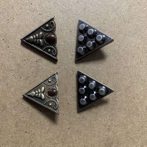 Victorian Steam punk Collar Pin,Vintage Collar tips , Collar studs, Collar pins Collar tips triangle, Baroque Gothic Vampire Style