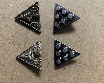 Victorian Steam punk Collar Pin,Vintage Collar tips , Collar studs, Collar pins Collar tips triangle, Baroque Gothic Vampire Style