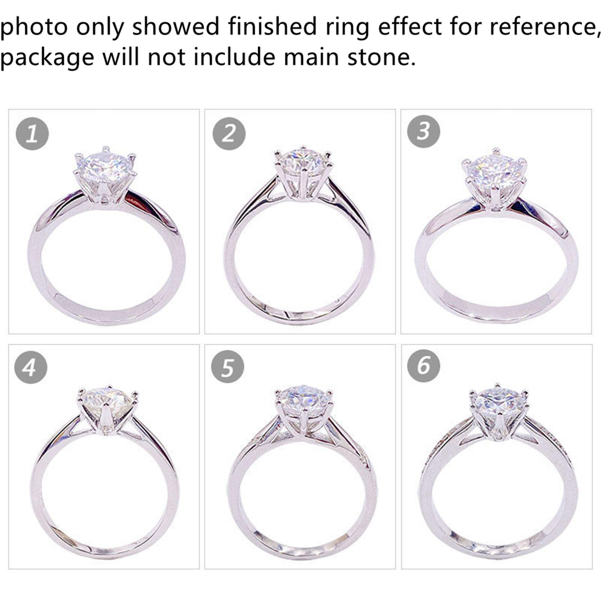 Delicate Setting Sterling Silver Delicate Ring Settings, S925 Silver Round Ring Head ...