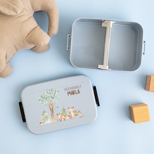 Mepal personalized lunch box, children's lunch box, personalized lunch box, kindergarten, lunch box, snack box, daycare box Grau