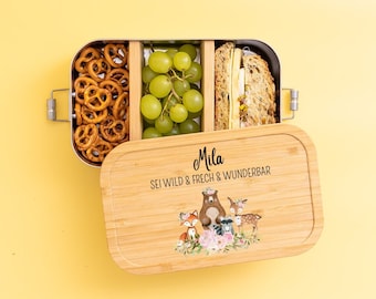 Mädchen Brotdose, Brotdose Edelstahl, Brotdose personalisiert, Brotdose, Brotdose Kinder, Lunchbox Kinder, Vesperdose
