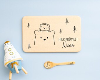 Personalized children's breakfast board, personalized boards, baby gift birth, personalized wooden board, children's wooden board
