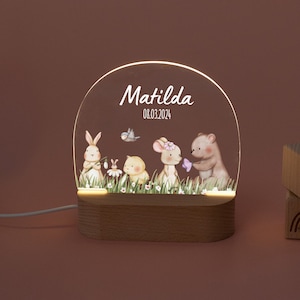 Nachtlicht Mädchen, Kindergeschenke, Taufgeschenk Mädchen, Geburt Mädchen, Baby Lampe mädchenhaft, Taufe, Einschlafhilfe, Stilllicht
