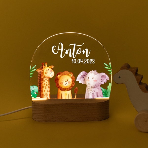 Kinder Nachtlicht, Nachtlampe, Safari Tiere Nachtlicht, Kinderzimmer Lampe, Baby Nachtlicht, Zoo Tiere Nachtlicht