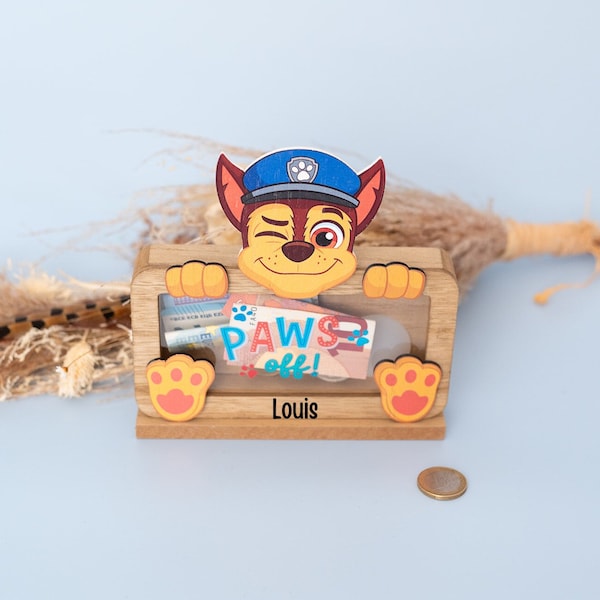 Paw Patrol, Spardose, Paw Patrol Chase, Kindergeburtstag Junge, Patrol, Paw Patrol Geschenk, Weihnachten Junge