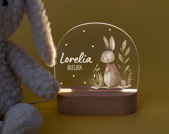 Night light rabbit, night light children, children's room decoration, baby room, night light, baby gifts, rabbit gift baby