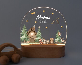 Nachtlicht, Nachtlicht personalisiert, Geburt, Geschenk Geburt, Taufe, Nachtlicht Baby, Baby Lampe, 1. Geburtstag