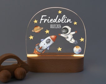 Lampe Weltall, Lampe Rakete, Nachtlicht Astronaut, Kinderzimmer Junge, Lampe Junge, Babygeschenke Junge