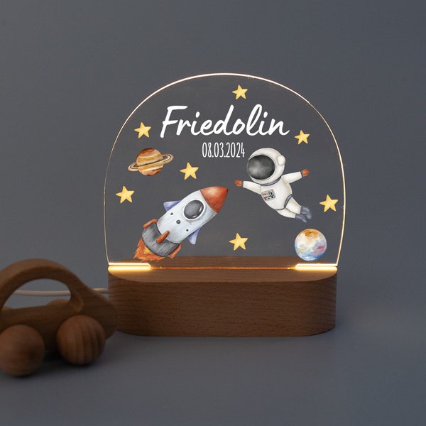 Lampe Weltall, Lampe Rakete, Nachtlicht Astronaut, Kinderzimmer Junge, Lampe Junge, Babygeschenke Junge