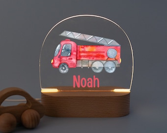 Nachtlicht Feuerwehr, Baby Feuerwehr, Kinderzimmer Feuerwehr, Feuerwehr Lampe, Nachtlicht für Jungen, 1. Geburtstag Junge, Babyparty
