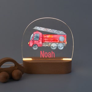 Night light personalized fire department, night light fire department, fire department children, baby fire department, fire department lamp