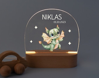 Night light boy, baby, night light personalized, dragon, gift birth, birth, night light baby, baptism