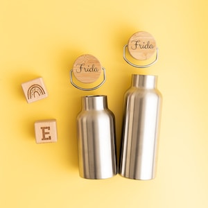 Personalized drinking bottle, Bottle name, Children&#39;s drinking bottle, Stainless steel drinking bottle, Personalized drinking bottle adults
