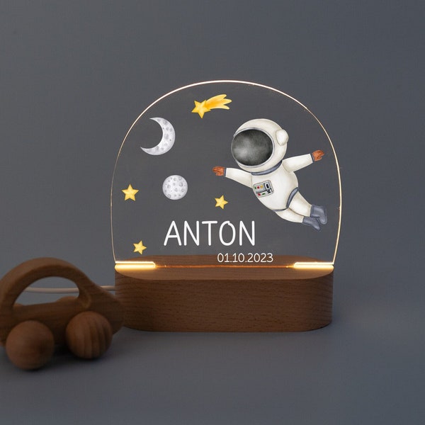 Lampe Weltall, Nachtlicht Rakete, Nachtlicht Astronaut, Kinderzimmer Junge, Lampe Junge, Babygeschenk Junge