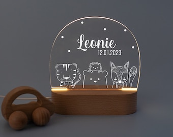 Nachtlicht Baby, Nachtlicht personalisiert, Babygeschenk Geburt, Nachtlicht Kinder, Nachtlicht, Taufgeschenk, Nachttischlampe