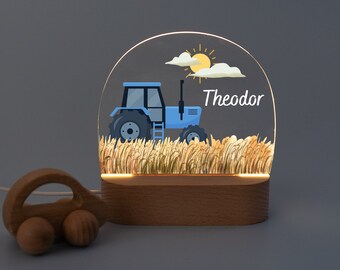 Baptism gifts for boy, night light tractor, tractor, tractor gift, baptism boy, birth boy, 1st birthday boy