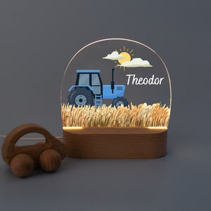 Baptism gifts for boy, night light tractor, tractor, tractor gift, baptism boy, birth boy, 1st birthday boy