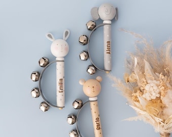 Rassel Baby personalisiert, Rassel Baby, Babygeschenk Geburt, Babyparty, Rassel Tier, Baby Geschenk, Rassel personalisiert, Musikrassel