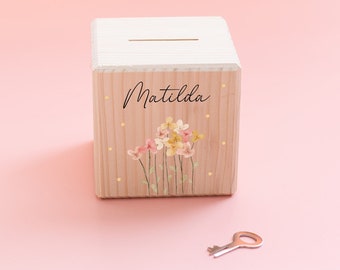 Precious Art Gifts Holz-Spardose Mit Foto-Rahmen – 20x15 Cm, Braun & Gold, Wiederverwendbar, Für Erinnerungen & Sparziele
