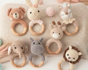 Baby Rassel, Babygeschenk Geburt, Greifling, Rassel Baby, Geschenk Geburt, Baby, Rassel Bär, Geburt, Baby, Taufe