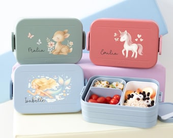 Brotdose Reh, Mepal Brotdose personalisiert, Brotdose Mädchen, Brotdose Meerjungfrau, Lunchbox, Einschulung Mädchen, Brotdose Einhorn