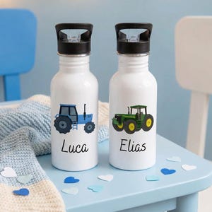 Trinkflasche Traktor, Trinkflasche Kinder, Trinkflasche Trecker, Trinkflasche Junge, Schulanfang Junge, Kindergarten Junge
