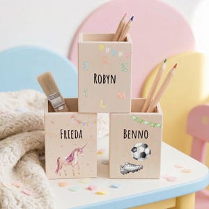Stiftebox, Stiftebox Fußball, Stiftebecher personalisiert, Einschulung Geschenk, Stiftebox Junge, Kindergeschenke
